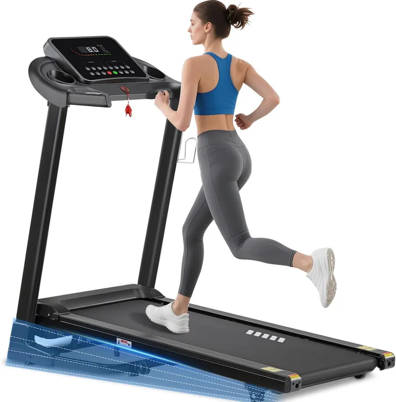 ATEEDGE Treadmill with Auto Incline, 300LBS Capacity
